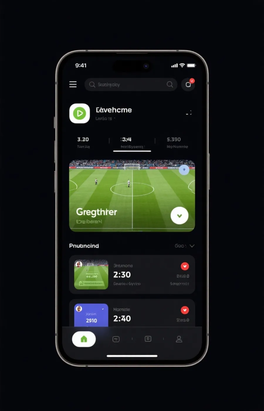 体育直播APP界面预览